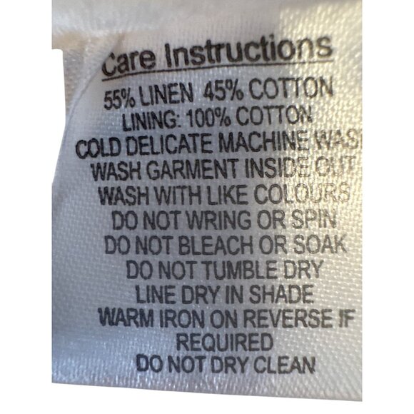 2/$30 Princess Highway Size US 8 Floral Linen Blend Skirt W/ Belt Cream & Pink - Picture 15 of 16